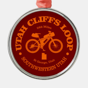Utah Cliffs Loop (cycling) Metal Ornament