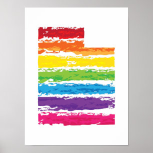 utah color strokes poster