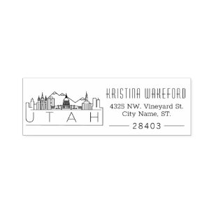 Utah   Custom Address Self-inking Stamp