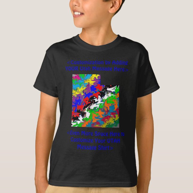 Utah Customizable Colorful Election T-Shirt (Front)