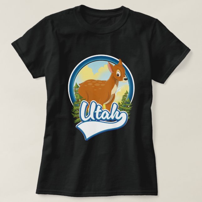 Utah Deer Travel logo T-Shirt (Design Front)