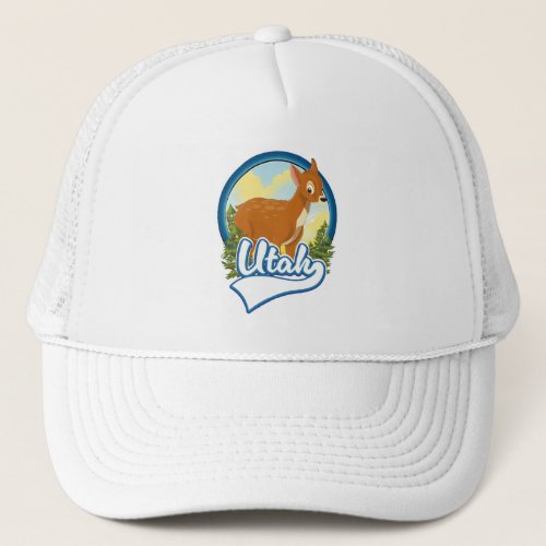 Utah Deer Travel logo Trucker Hat