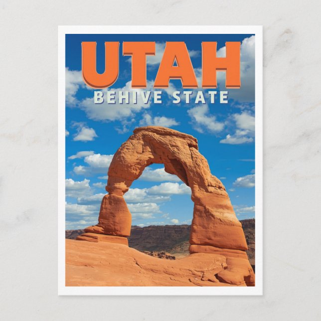 Utah Desert Arch Vintage Postcard (Front)