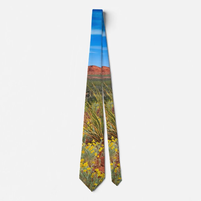 Utah Desert Wildflowers Neck Tie (Front)