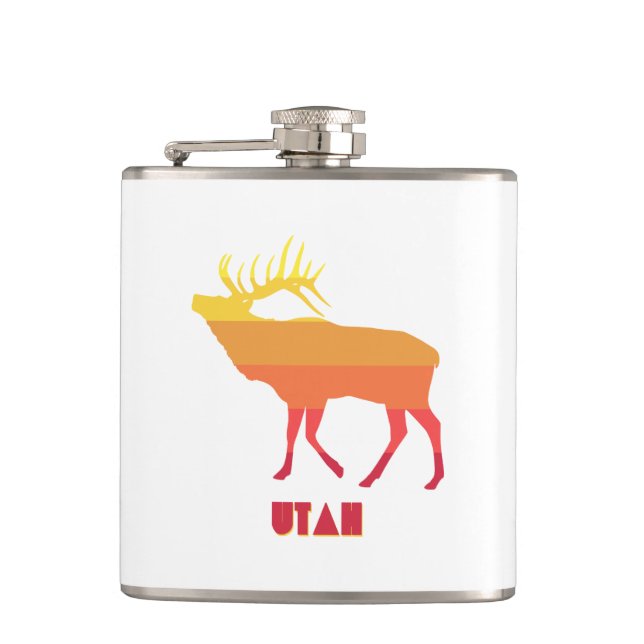 Utah Elk Flask (Front)