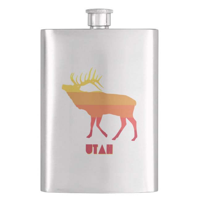 Utah Elk Flask (Front)