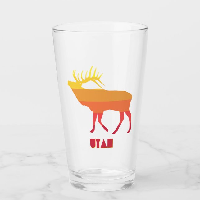 Utah Elk Glass (Front)