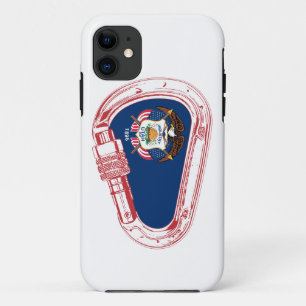 Utah Flag Climbing Carabiner iPhone 11 Case