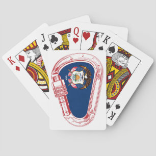 Utah Flag Climbing Carabiner Poker Cards
