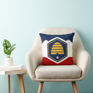 Utah Flag on MoJo Pillow