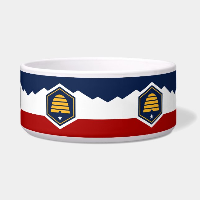 Utah Flag Pet Bowl (Front)