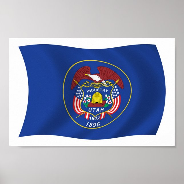 Utah Flag Poster Print (Front)