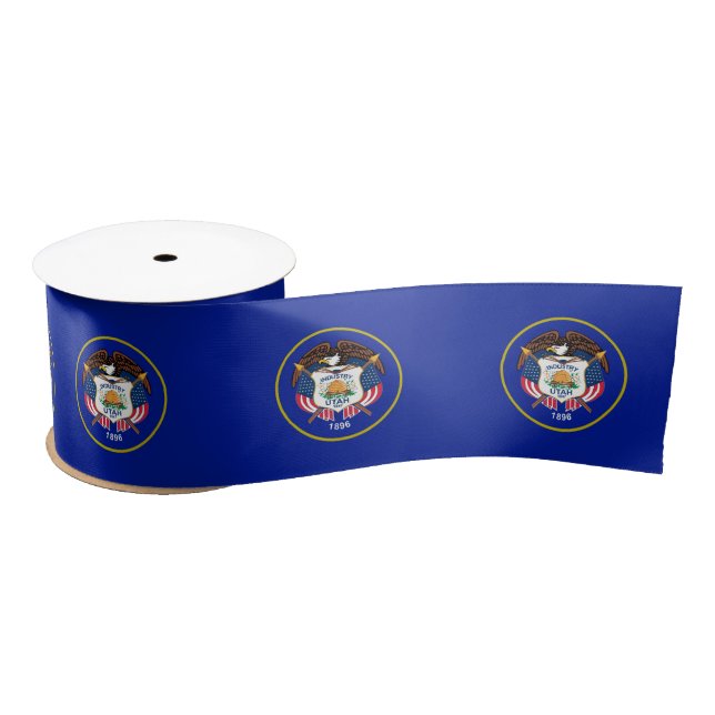Utah flag satin ribbon (Spool)