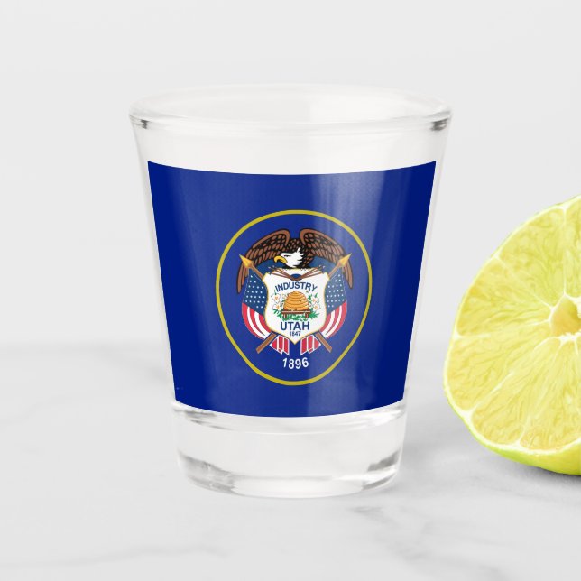 Utah flag  shot glass (Front)
