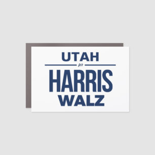 Utah for Harris Walz Car Magnet
