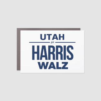 Utah for Harris Walz Car Magnet