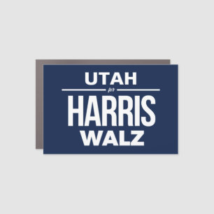Utah for Harris Walz Car Magnet