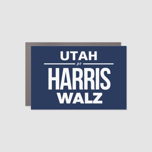 Utah for Harris Walz Car Magnet (Front)
