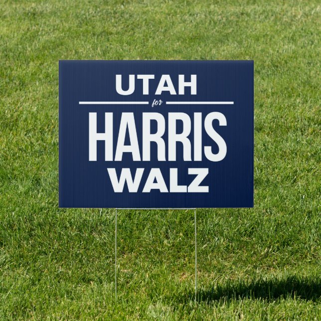 Utah for Harris Walz Sign (Insitu)