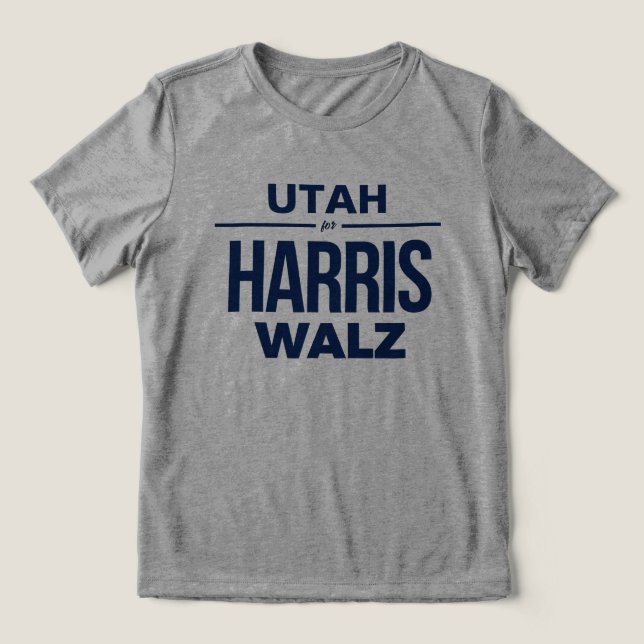 Utah for Harris Walz Tri-Blend Shirt (Design Front)