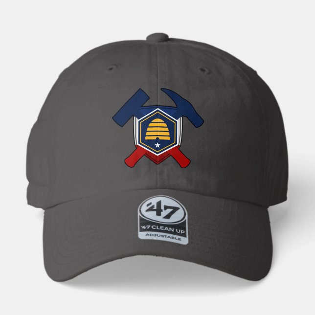 Utah Geologist's State Flag Rock Hammer Logo 47 Brand Hat (Front)