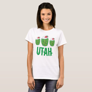 UTAH Green Gelatin Dessert Parfait Strawberry Food T-Shirt