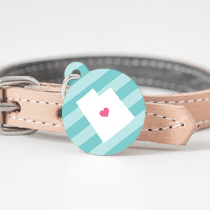 Utah Heart Pet ID Tag