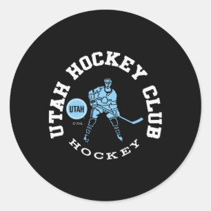Utah Hockey Club Edge Black Officially Licensed  Classic Round Sticker