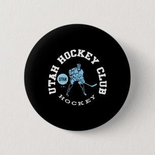 Utah Hockey Club Edge Dark Heather Officially Lice Button
