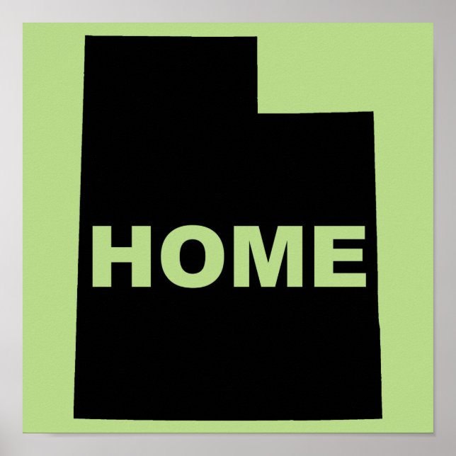Utah Home Away From Poster Sign (Front)