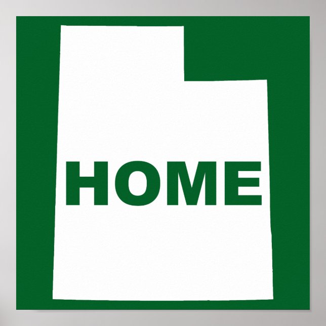 Utah Home Away From Poster Sign (Front)