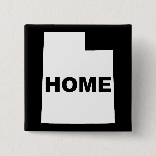 Utah Home Away From State Button (Front)