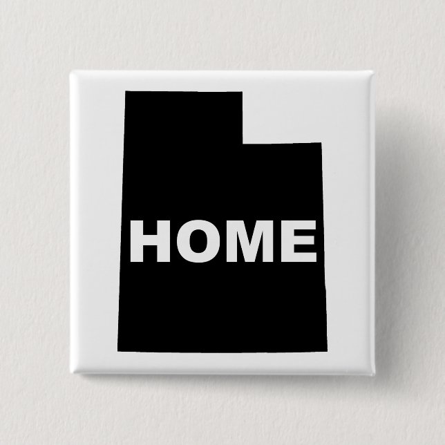 Utah Home Away From State Button (Front)