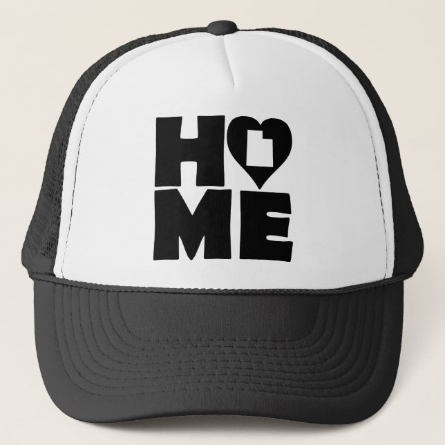 Utah Home Heart State Ball Cap Trucker Hat (Front)