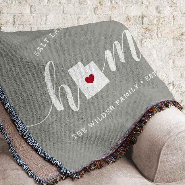 Utah Home State Personalized Throw Blanket (Creator Uploaded)