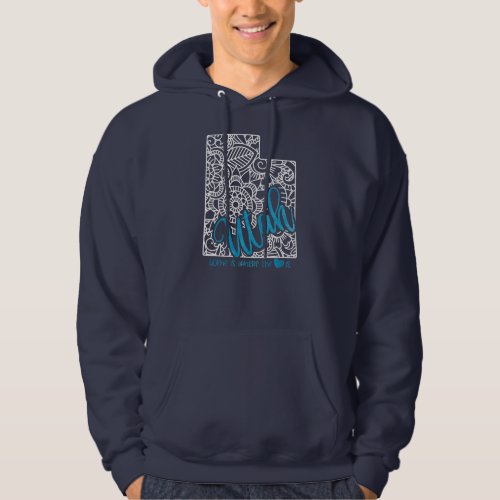 Utah Home State UT Mandala Map USA America US Hoodie