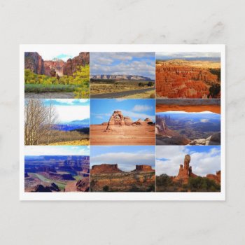 Utah Icon Collage Postcard by catherinesherman at Zazzle