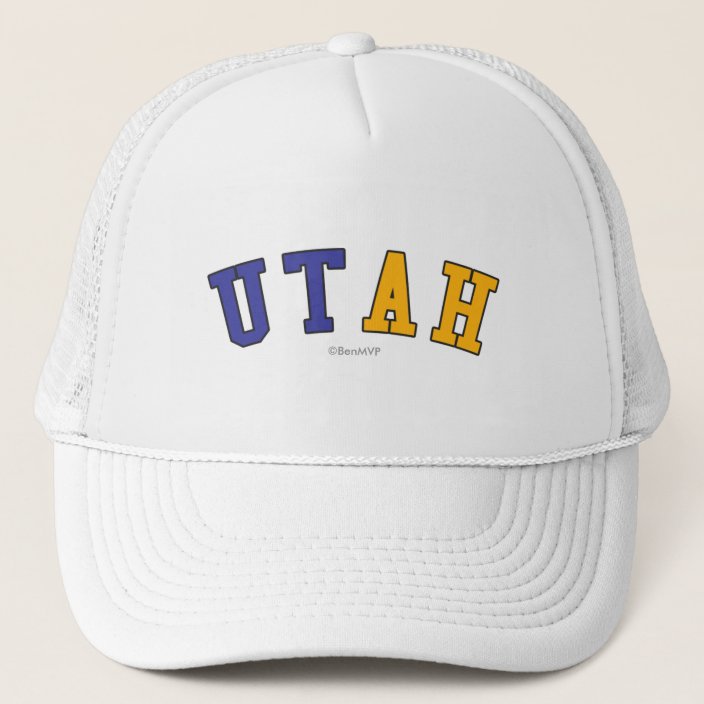 Utah in State Flag Colors Mesh Hat