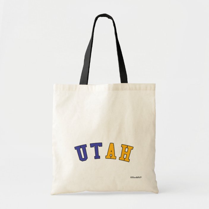 Utah in State Flag Colors Tote Bag