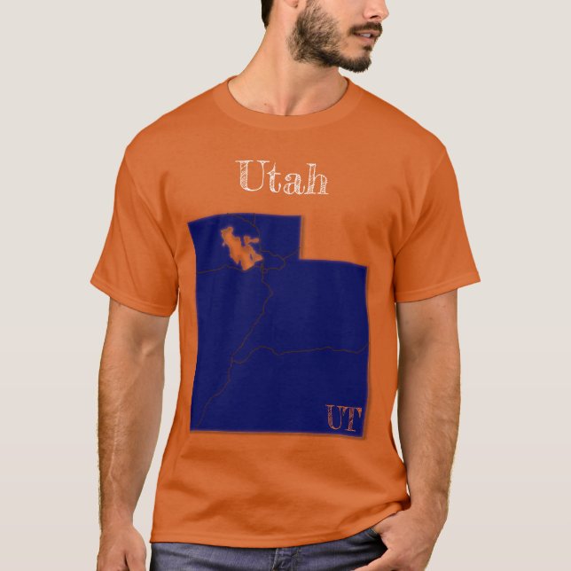 Utah Interstates [Navy Blue Design] T-Shirt (Front)