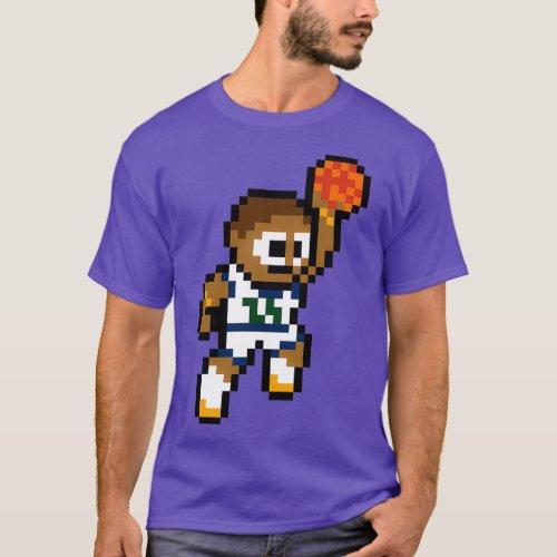 Utah Jazz 8bit Basketball Player T_Shirt