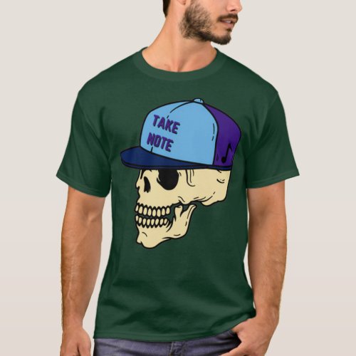 Utah Jazz Take Note Skeleton Retro Hat T_Shirt