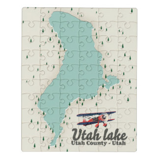 Utah Lake, Utah travel map Jigsaw Puzzle