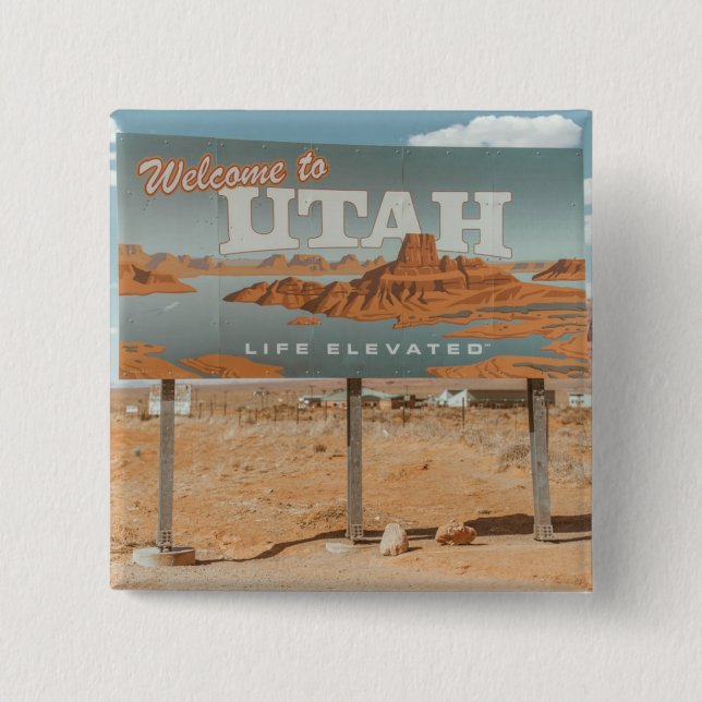Utah Life Elevated Button (Front)