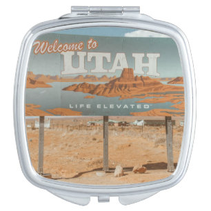 Utah Life Elevated Compact Mirror