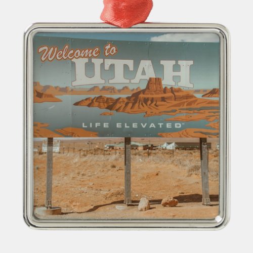 Utah Life Elevated Metal Ornament