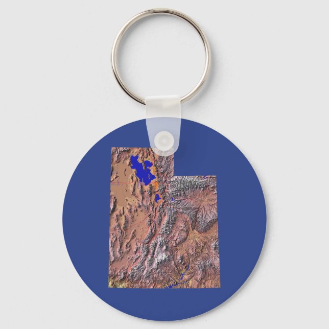 Utah Map Keychain (Front)