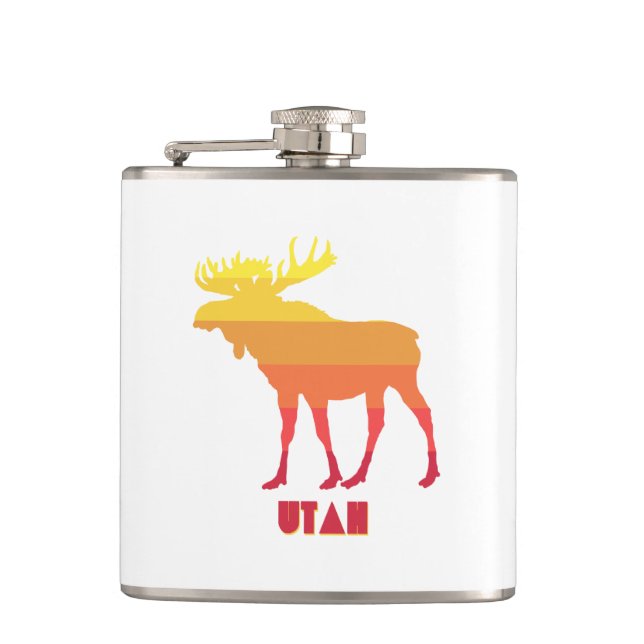 Utah Moose Flask (Front)