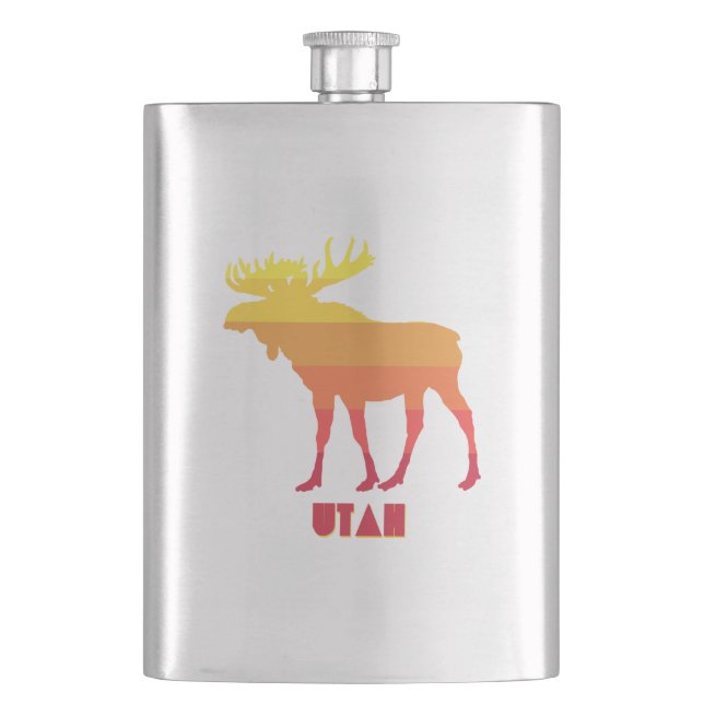 Utah Moose Flask (Front)