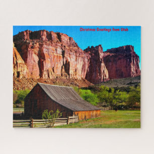 Utah Mountain Barn. Jigsaw Puzzle